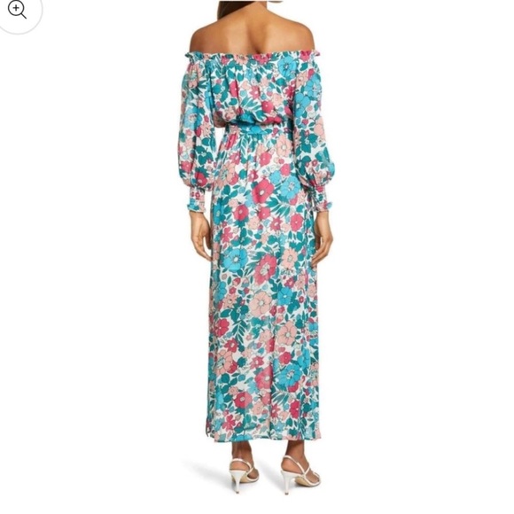 Charles Henry Floral Off The Shoulder Maxi Dress - Picture 1 of 16